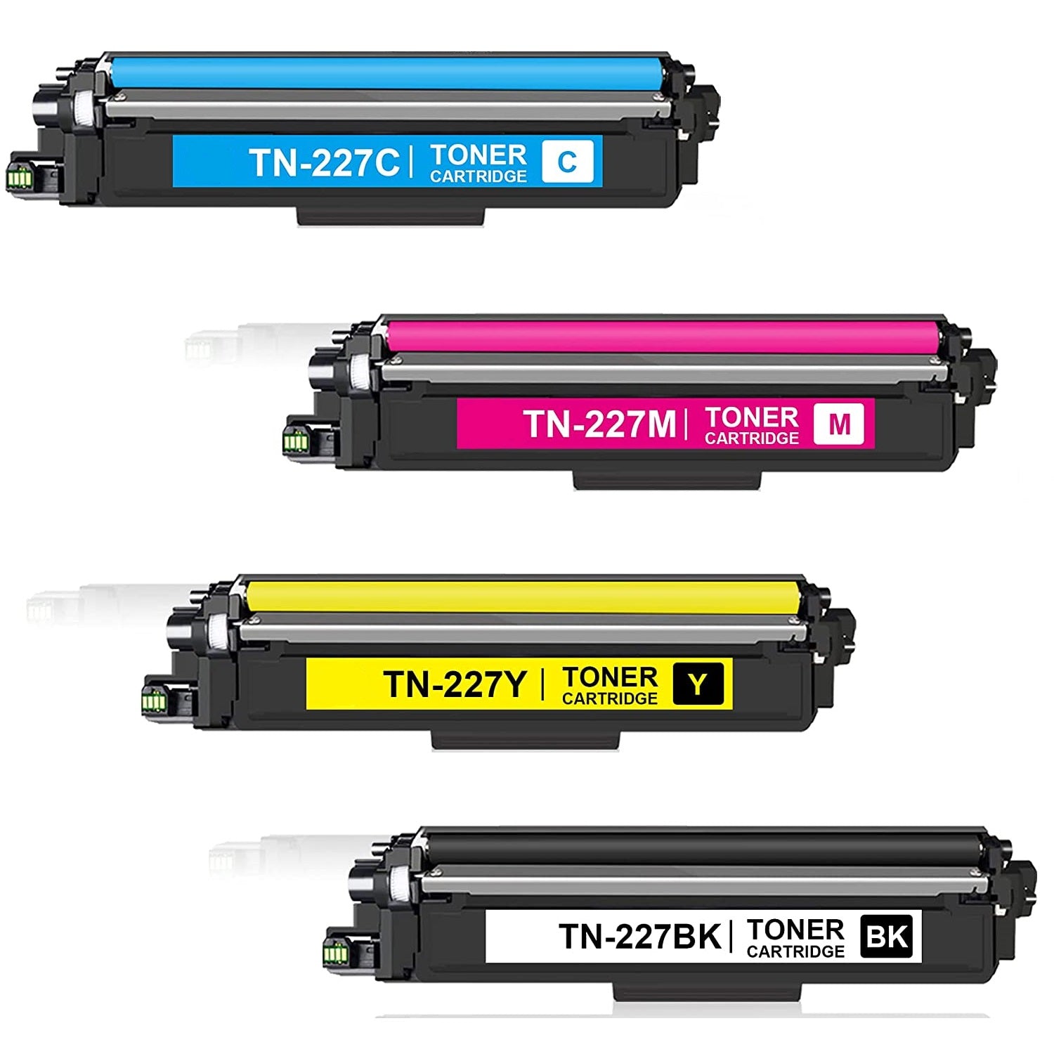 Toner Bank TN227 Toner Cartridge Compatible with CHIP - Black/Cyan