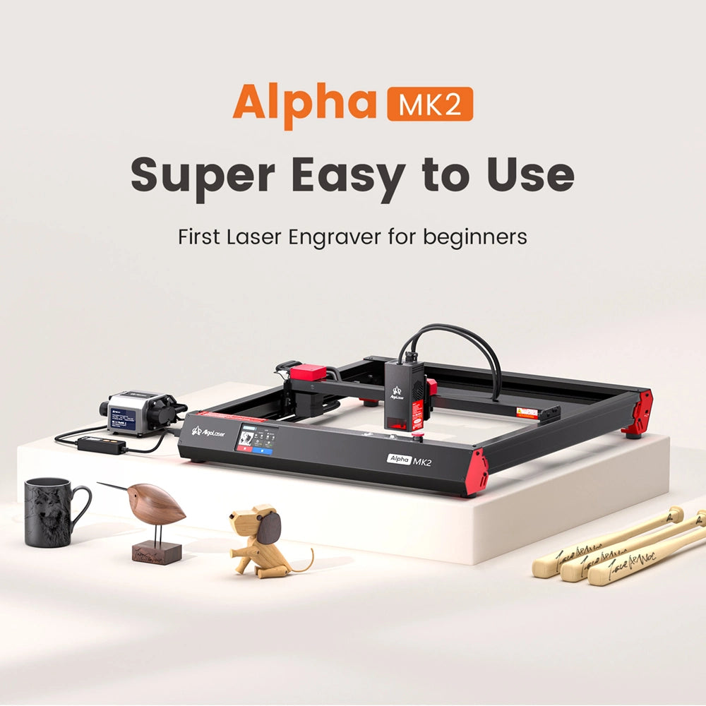 SUPER EASY TO USE Engraving Machines Algolaser Alpha MK2 20W High Quality Diode Laser for Metal and Non-Metal Materials