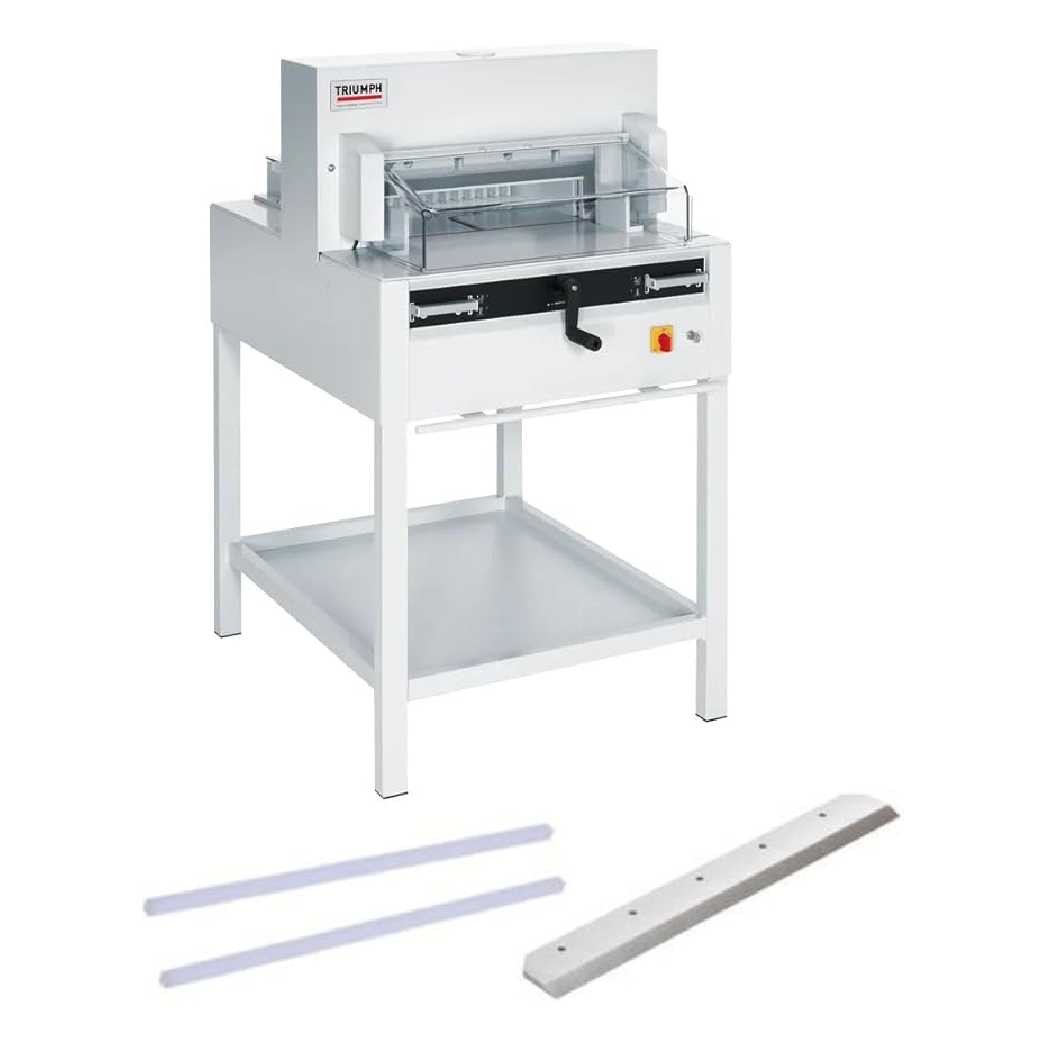 Absolute Toner $220/Month Brand New MBM Triumph 4850 18 5/8" Inch Programmable Automatic Electric Paper Cutter Package, Automatic Cutter with Side Tables, Knife, and Sticks(CU0416LP) Paper Cutters