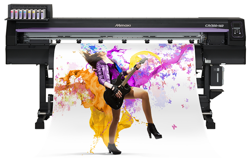 Absolute Toner $315/MONTH CJV300-130 Plus 54" Mimaki (2 HEADS) Eco-Solvent Print/Cut Vinyl Plotter Cutter Printer With MAPS4 (Mimaki Advanced Pass System 4) Demo Print and Cut Plotters