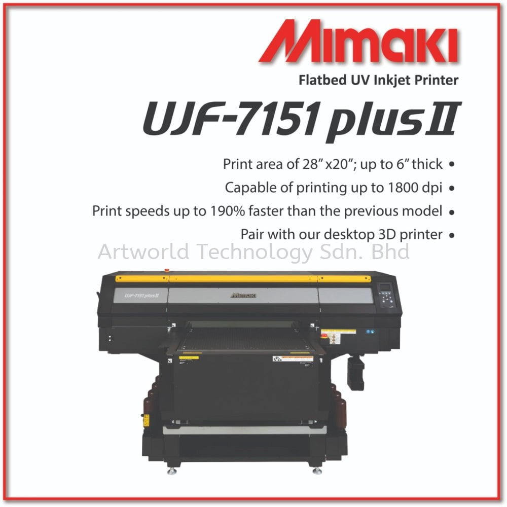 Absolute Toner $986/Month -SAVE $21,000 (25% +/- Saving) on Mimaki UV Flatbed UJF-7151 Plus II Multipurpose UV-LED Flatbed Inkjet Printer 1 YR WARRANTY Printers/Copiers