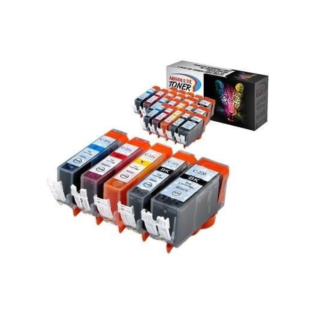 Compatible 6 Color Combo Ink Cartridges For Canon PGI-250XL & CLI-251XL High Yield (2 Black, Cyan, Magenta, Yellow, Grey) with Pixma MG5420, MG5422, MG5500, MG5520, MG5522, MG5600, MG5620, MG5670