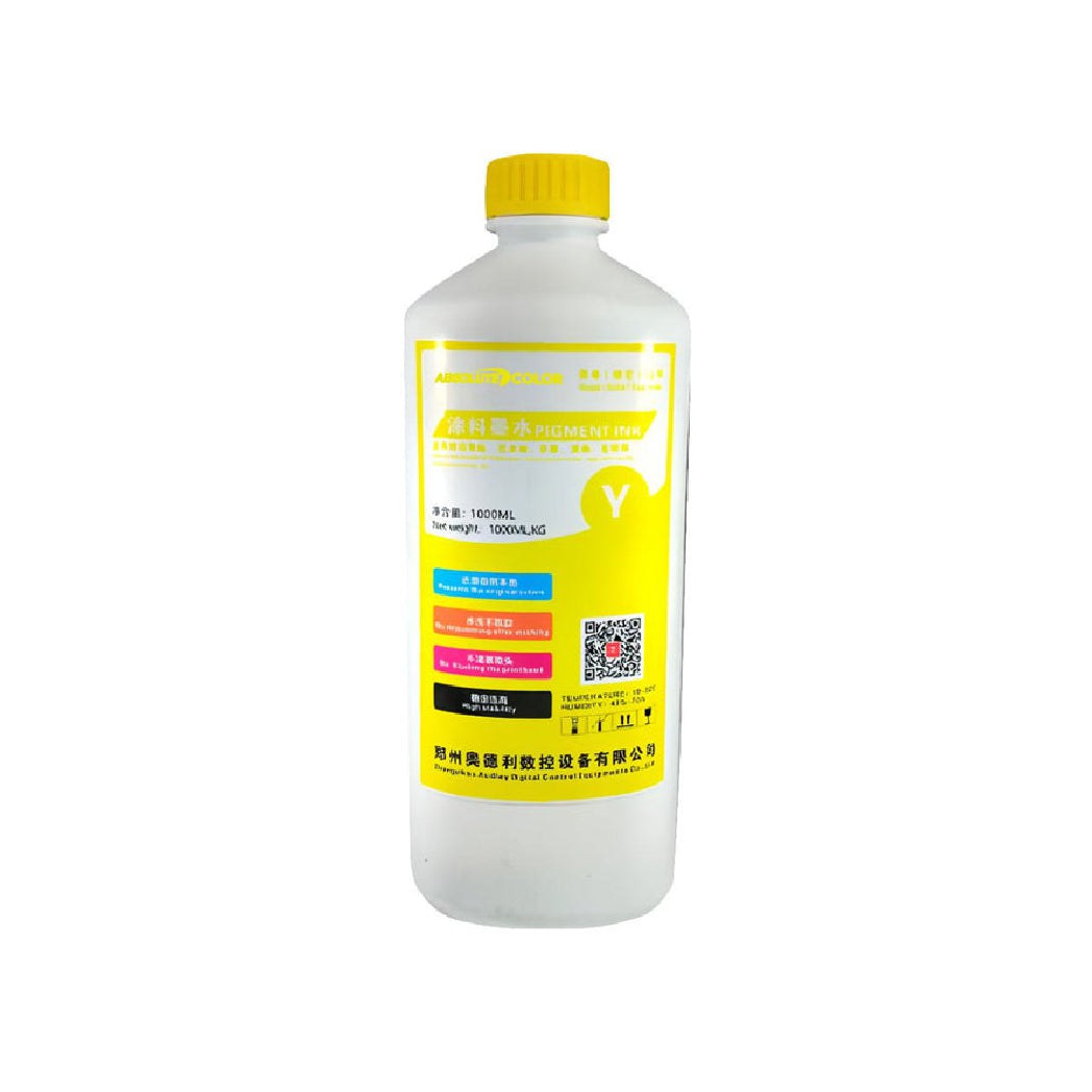 Absolute Toner Audley Direct To Film (DTF) Ink Yellow Color 1 Liter DTF ink