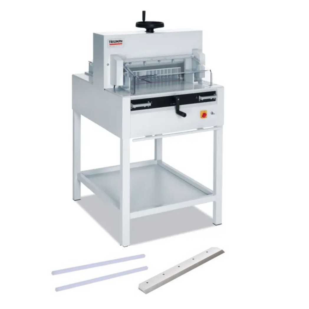 $340/Month Brand New MBM MBM Triumph 4815 18-5/8" Inch Semi Auto Matic Programmable Electric Paper Cutter With Digital Display(CU0418) Includes Side Table(CU0495), Cutting Knife(AC0653) and Cutting Sticks(AC0675)