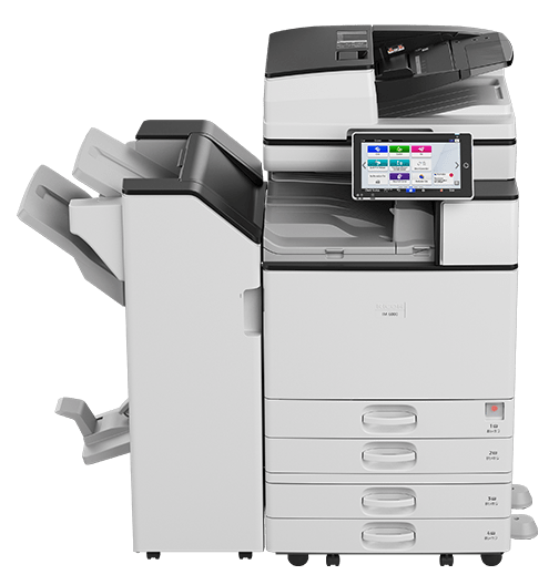 Absolute Toner $95/Month Ricoh IM C6000 WITH BOOKLET MAKER FINISHER 60 PPM Color Laser Multifunction Printer Copier Scanner Printers/Copiers