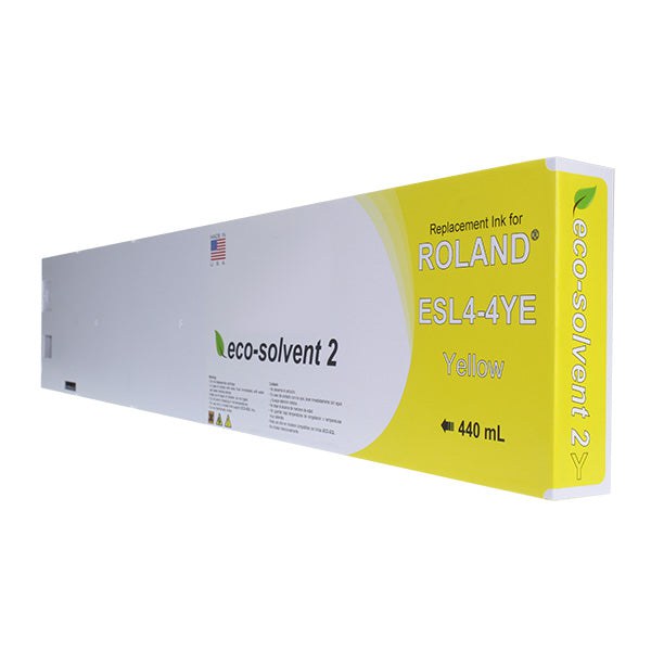 Absolute Toner Replacement Cartridge for Roland Eco-Sol MAX 2 Yellow 440 ml ESL4 Roland Cartridges