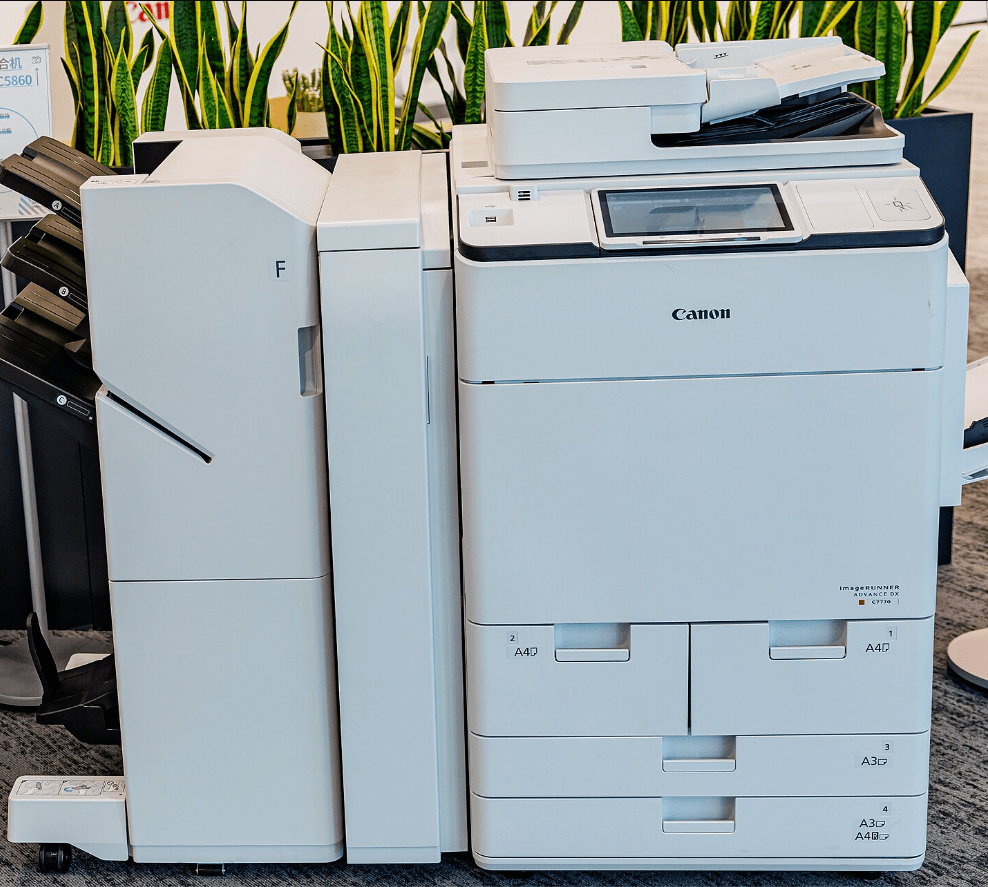 Absolute Toner $295/month NEW REPO 70PPM DX C7770i (Page Count only 12k) With Booklet Maker/Folder CANON COLOR imageRUNNER ADVANCE Printers/Copiers