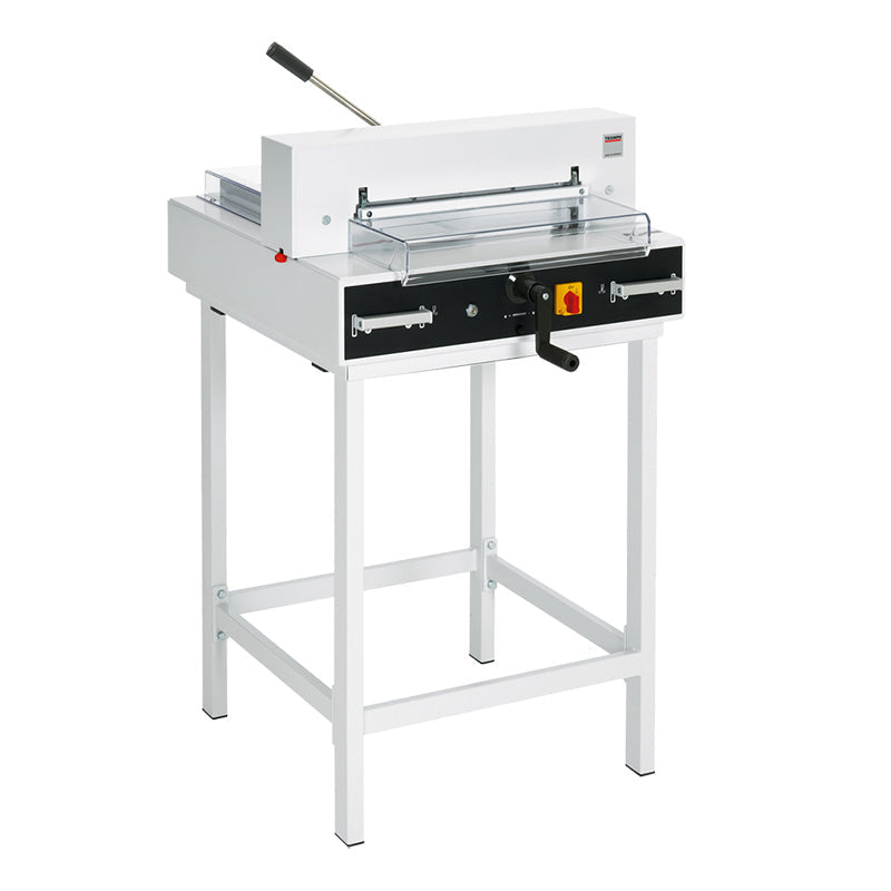 $175/Month Brand New MBM Triumph 4315 Semi Automatic 16-7/8" Inch Tabletop Paper Cutter With Electric Blade Drive, Quick-acting Manual Gripper And Easy Cutting Blade Activation - CU0451L