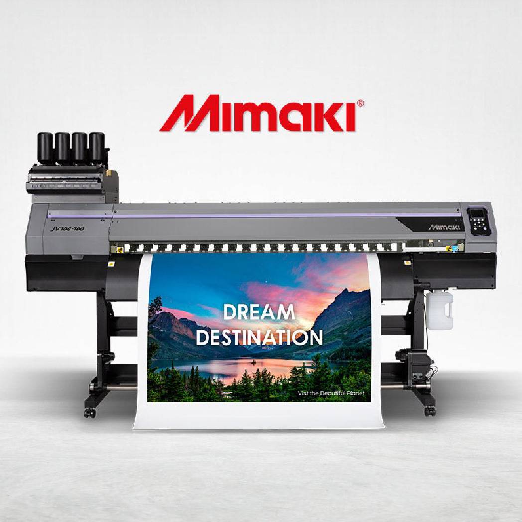 Absolute Toner $295/month UV 64" Mimaki 1 YR WARRANTY UJV100-160 UV-LED Roll to Roll UV Printer With Dot Adjustment System (DAS) Printers/Copiers