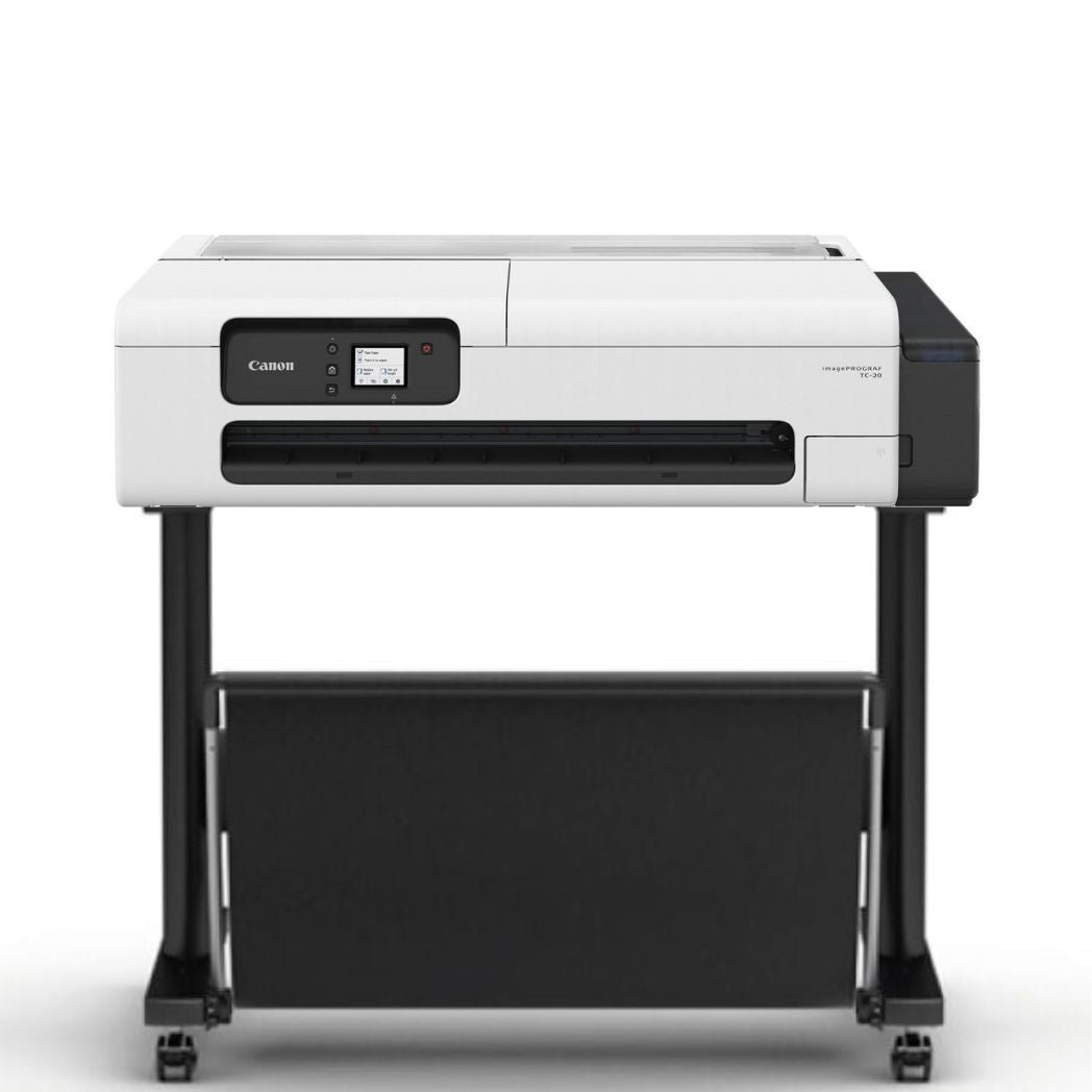 Absolute Toner $33/Month Canon Image PROGRAF TC-20 24” Inch 4 Color Large Format Inkjet Printer Including Stand With Roll Support & Standard Built In Auto Sheet Feeder Large Format Printers