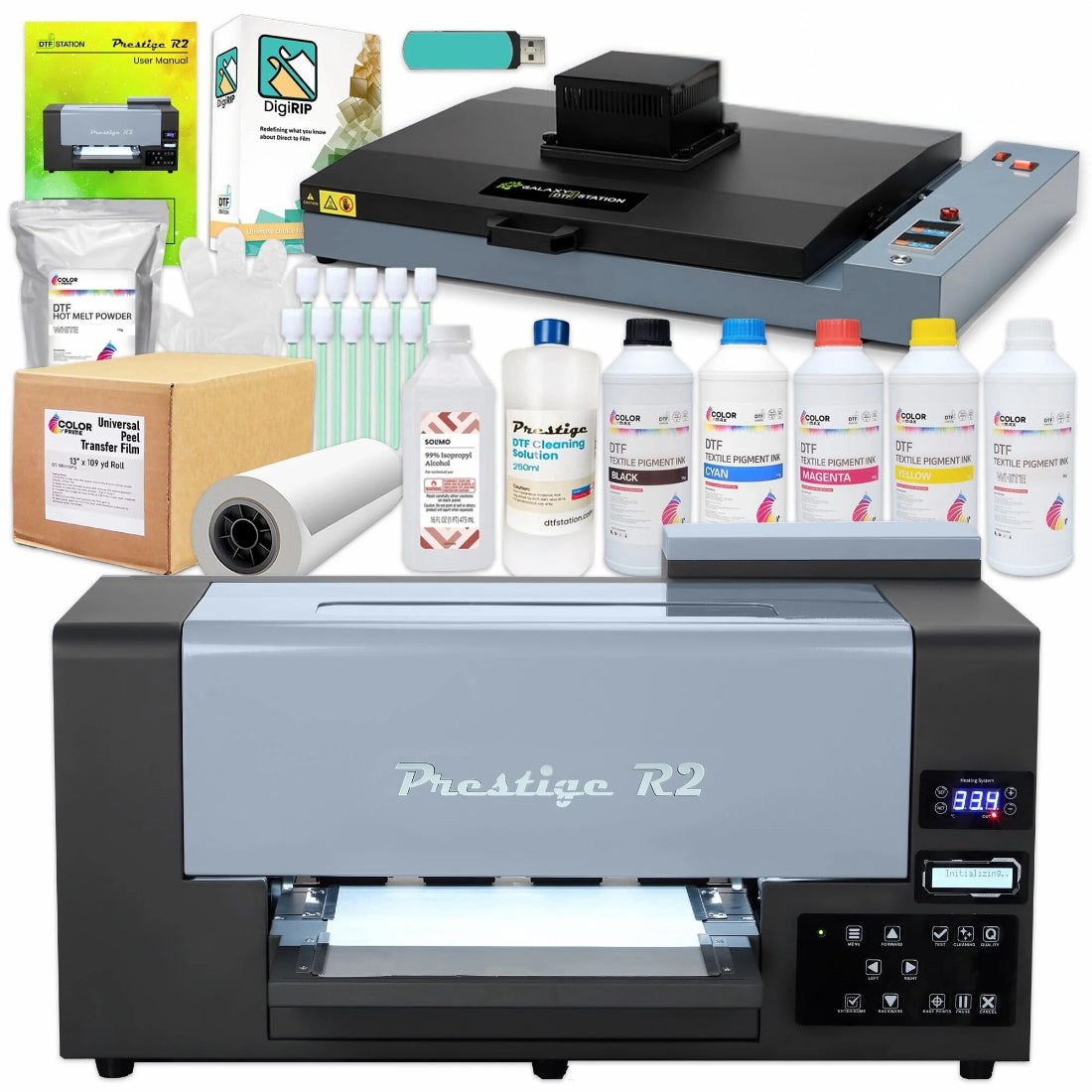 Absolute Toner $217/Month New DTF Station Prestige R2 Curing Oven Bundle Containing Prestige R2 DTF Desktop Sized Printer And Phoenix Air 16x20 Curing Oven DTF printer