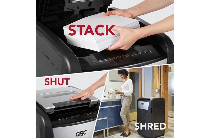 Absolute Toner GBC 600M Micro-Cut 600 Sheet AutoFeed+ Office Shredder Shredders