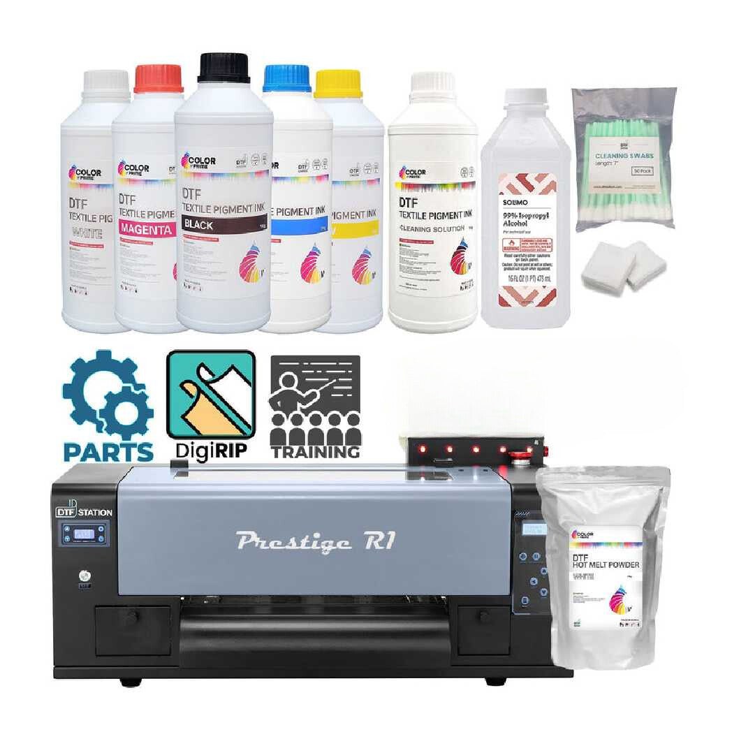 Absolute Toner $135/Month DTF STATION Prestige R1 13" Inch A3+ DTF (Direct-to-Film) Printer Bundle With Auto Ink Alarming System DTF printer