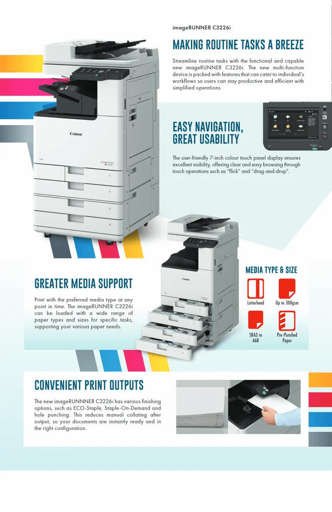 Absolute Toner Canon ImageRunner C3326i, Reliability, Security and High Productivity From a Color A3 Multifunction printer, 26 PPM