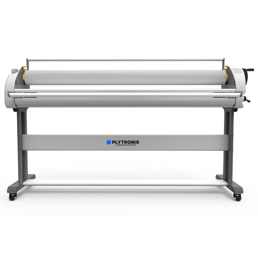 Absolute Toner Cold Semi-Automatic Laminator Plytronix ME1600 with Air Compressor and Air Cylinder Roller Laminator