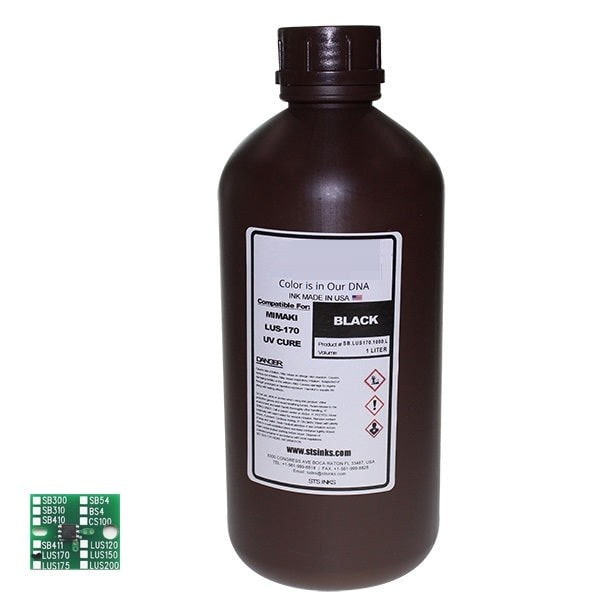 Absolute Toner Replacement Ink for Mimaki LUS-170 UV Curable 1 Liter MIMAKI Cartridges